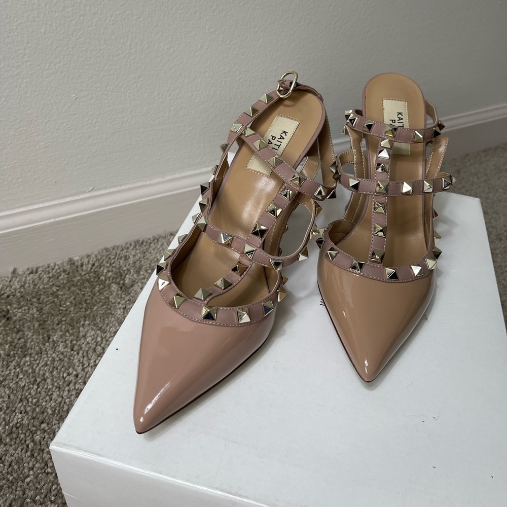 Studded Mid Heel Slingbacks KAITLYN PAN Size 8.5 NEW - Picture 4 of 12